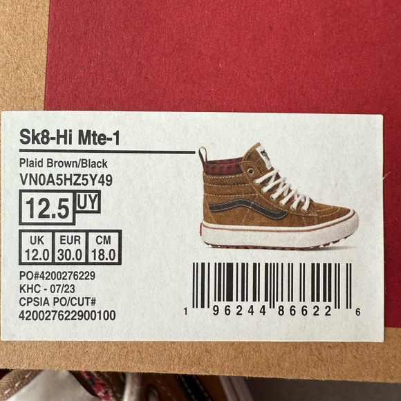 Vans kids 12.5 Sk8-Hi - Picture 9 of 9